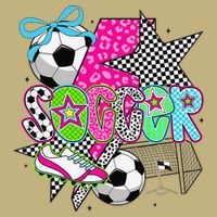 Preppy Soccer Coquette Checkered Star Mama Cooling Performance Crew T-Shirt