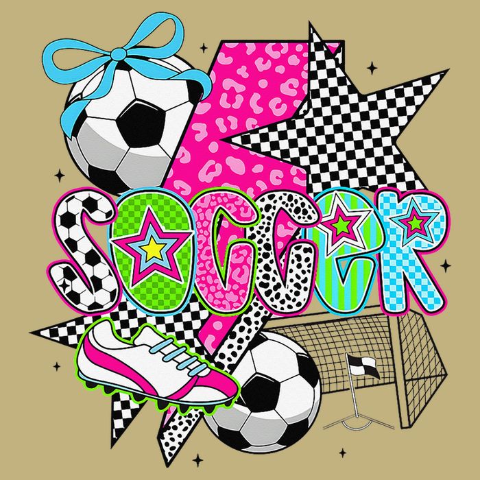 Preppy Soccer Coquette Checkered Star Mama Cooling Performance Crew T-Shirt