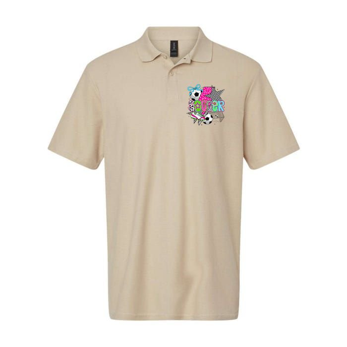 Preppy Soccer Coquette Checkered Star Mama Polo
