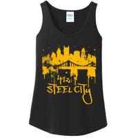 Pittsburgh Steel City Skyline Ladies Essential Tank