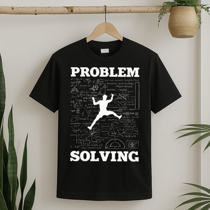 Problem Solving Climber Rock Climbing Bouldering Pun Funny T-Shirt