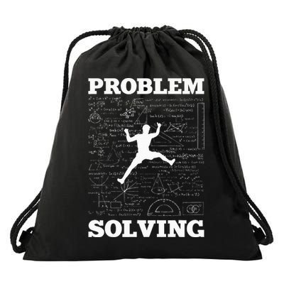 Problem Solving Climber Rock Climbing Bouldering Pun Funny Drawstring Bag