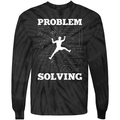 Problem Solving Climber Rock Climbing Bouldering Pun Funny Tie-Dye Long Sleeve Shirt