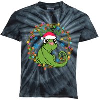 Pascal Santa Christmas Lights Santa Pascal Frog Christmas Kids Tie-Dye T-Shirt