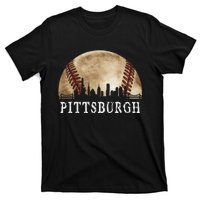 Pittsburgh Skyline City Vintage Baseball Lover T-Shirt