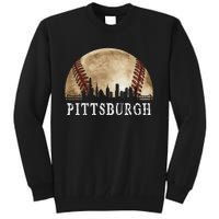 Pittsburgh Skyline City Vintage Baseball Lover Tall Sweatshirt