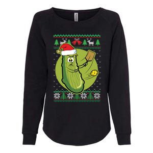 Pickleball Santa Claus Ugly Christmas Pattern Funny Gift Womens California Wash Sweatshirt