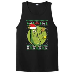 Pickleball Santa Claus Ugly Christmas Pattern Funny Gift PosiCharge Competitor Tank