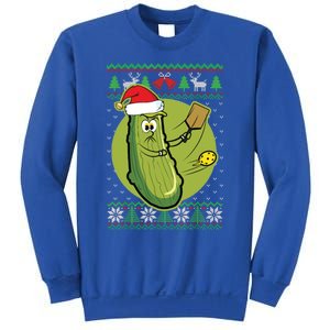 Pickleball Santa Claus Ugly Christmas Pattern Funny Gift Sweatshirt