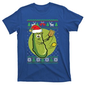 Pickleball Santa Claus Ugly Christmas Pattern Funny Gift T-Shirt