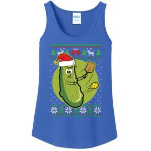 Pickleball Santa Claus Ugly Christmas Pattern Funny Gift Ladies Essential Tank