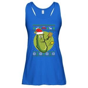 Pickleball Santa Claus Ugly Christmas Pattern Funny Gift Ladies Essential Flowy Tank