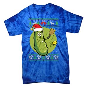 Pickleball Santa Claus Ugly Christmas Pattern Funny Gift Tie-Dye T-Shirt