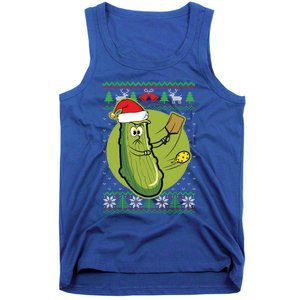 Pickleball Santa Claus Ugly Christmas Pattern Funny Gift Tank Top