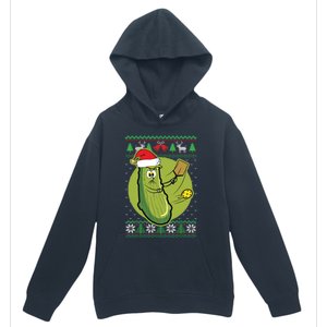 Pickleball Santa Claus Ugly Christmas Pattern Funny Gift Urban Pullover Hoodie