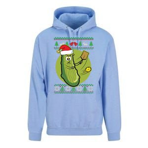 Pickleball Santa Claus Ugly Christmas Pattern Funny Gift Unisex Surf Hoodie