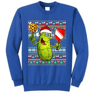 Pickleball Santa Claus Ugly Christmas Pattern Gift Sweatshirt