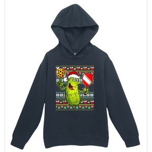 Pickleball Santa Claus Ugly Christmas Pattern Gift Urban Pullover Hoodie