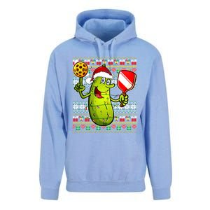 Pickleball Santa Claus Ugly Christmas Pattern Gift Unisex Surf Hoodie