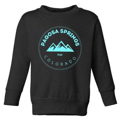 Pagosa Springs Colorado Mountain Town Elevated CO Skiing Toddler Sweatshirt