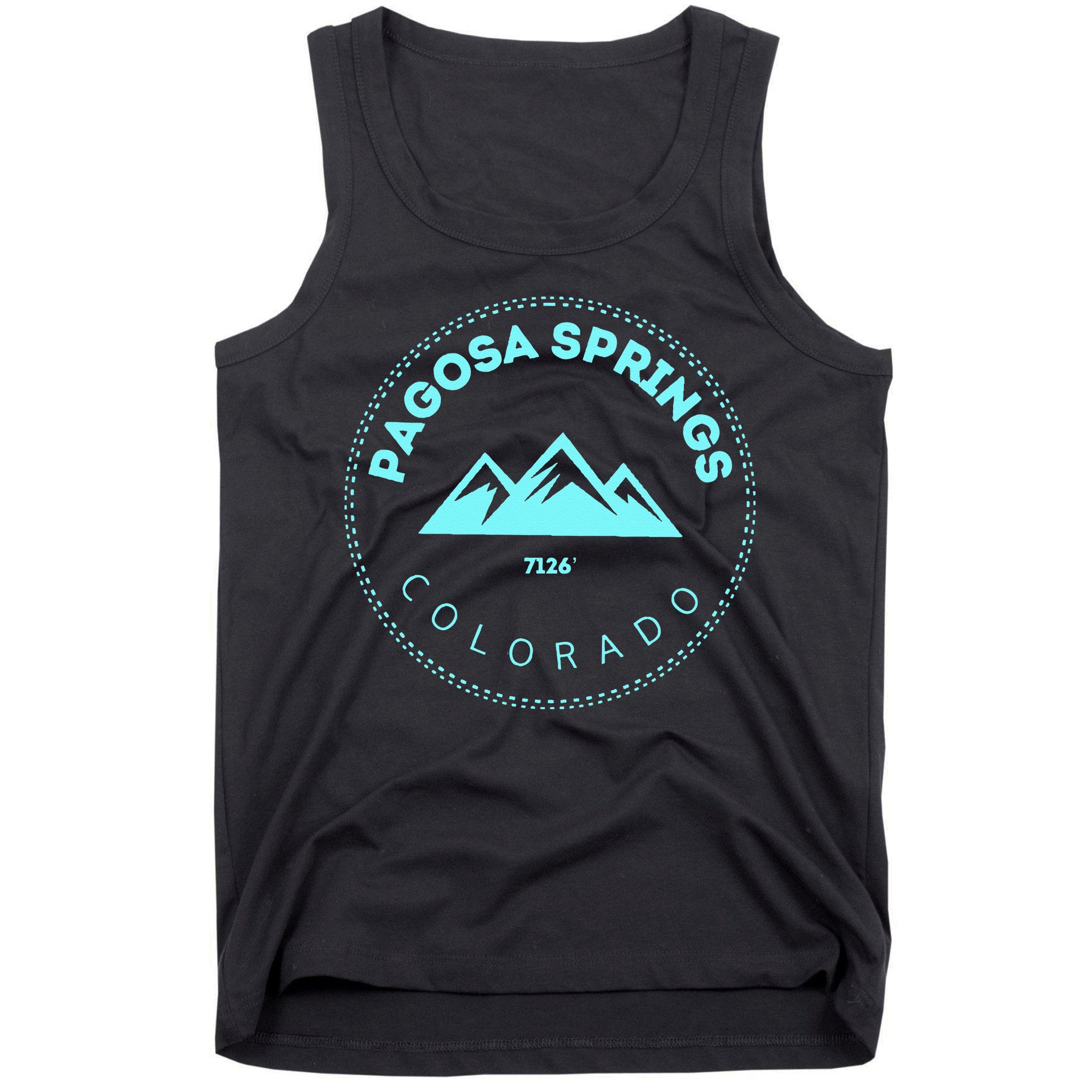 Pagosa Springs Colorado Mountain Town Elevated CO Skiing Tank Top