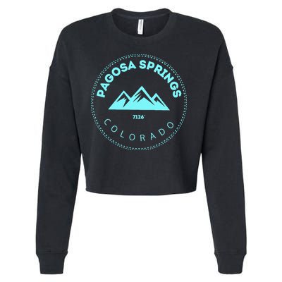 Pagosa Springs Colorado Mountain Town Elevated CO Skiing Cropped Pullover Crew