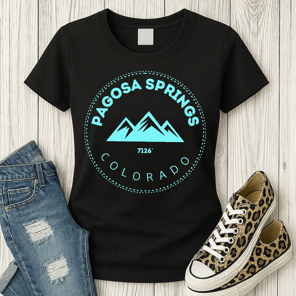 Pagosa Springs Colorado Mountain Town Elevated CO Skiing Womens T-Shirt