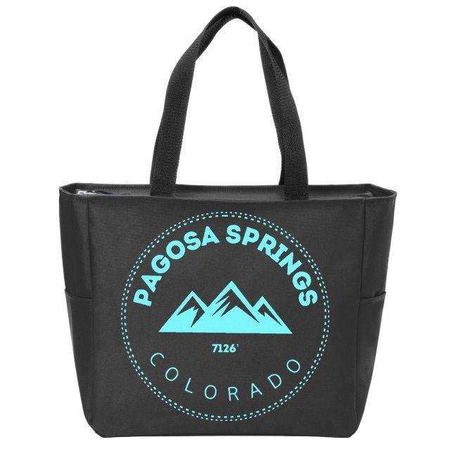 Pagosa Springs Colorado Mountain Town Elevated CO Skiing Zip Tote Bag