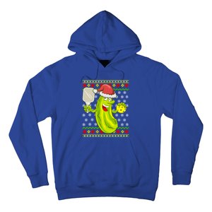 Pickleball Santa Claus Ugly Christmas Pattern Gift Hoodie