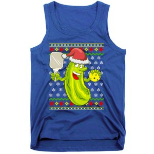 Pickleball Santa Claus Ugly Christmas Pattern Gift Tank Top