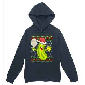 Pickleball Santa Claus Ugly Christmas Pattern Gift Urban Pullover Hoodie