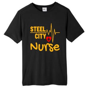 Pittsburgh Steel City Nurse Heartbeat Love Health Care Great Gift Tall Fusion ChromaSoft Performance T-Shirt