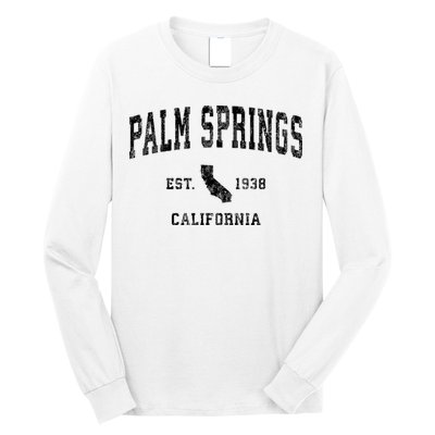 Palm Springs California Ca Vintage Established Athletic Sports Design Long Sleeve Shirt