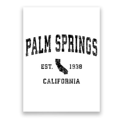 Palm Springs California Ca Vintage Established Athletic Sports Design Poster