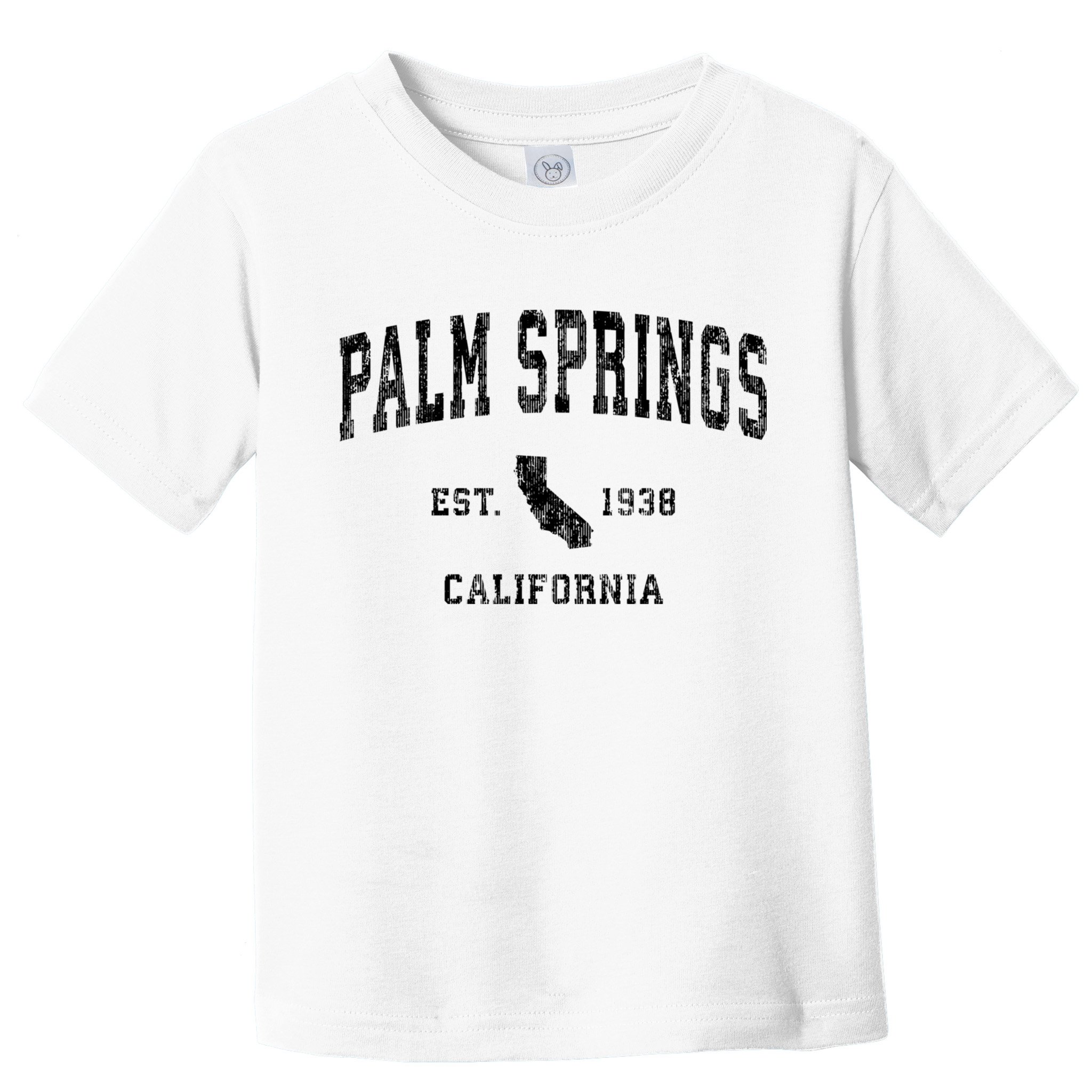 Palm Springs California Ca Vintage Established Athletic Sports Design Toddler T-Shirt