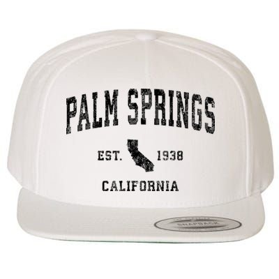 Palm Springs California Ca Vintage Established Athletic Sports Design Wool Snapback Cap
