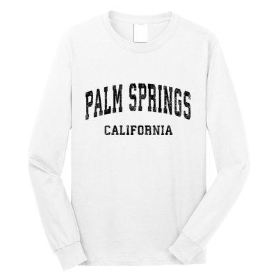 Palm Springs California Ca Vintage Varsity Sports Design Long Sleeve Shirt