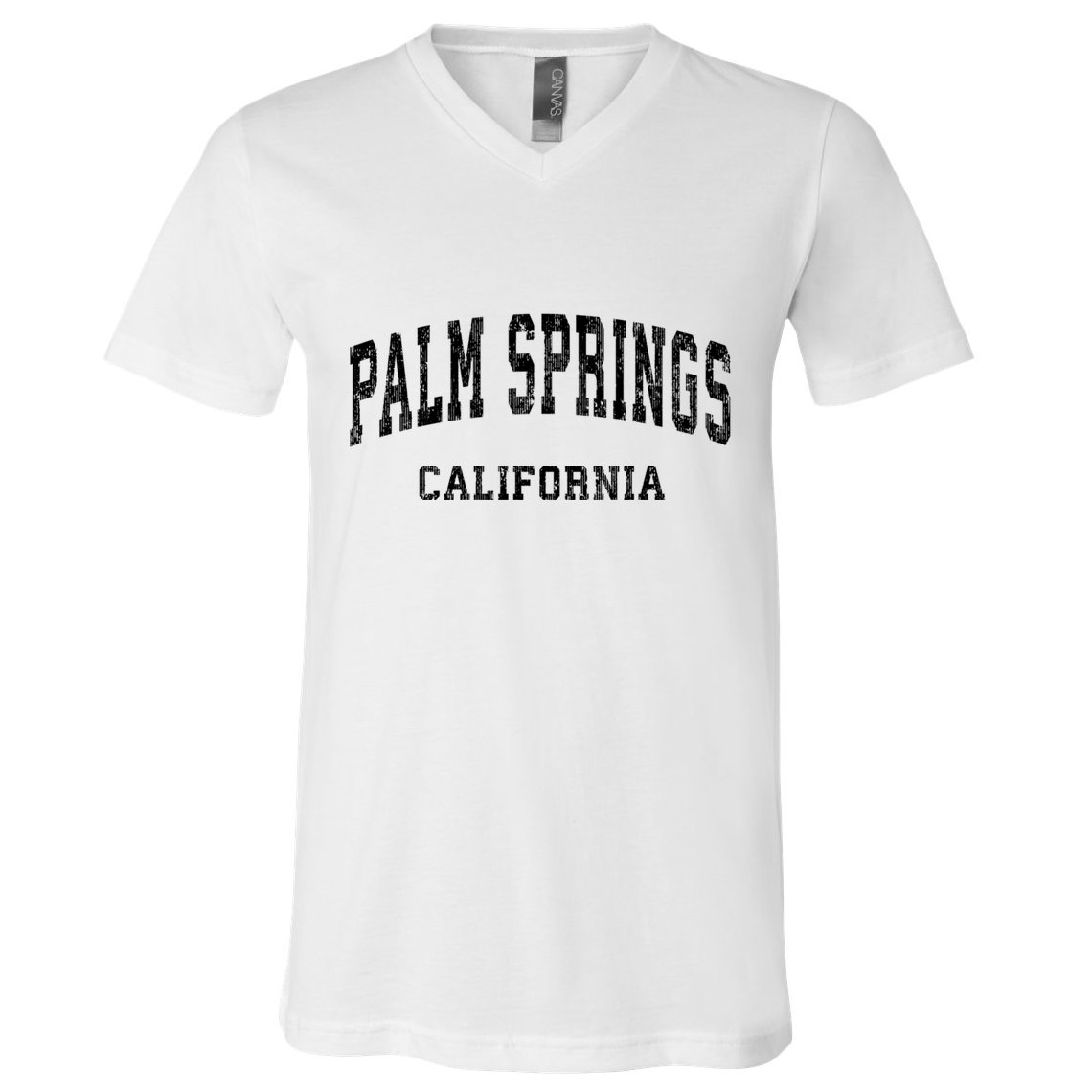 Palm Springs California Ca Vintage Varsity Sports Design V-Neck T-Shirt