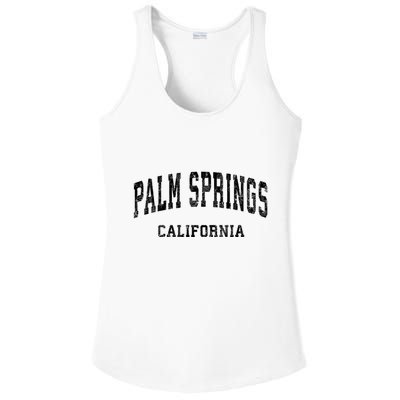 Palm Springs California Ca Vintage Varsity Sports Design Ladies PosiCharge Competitor Racerback Tank