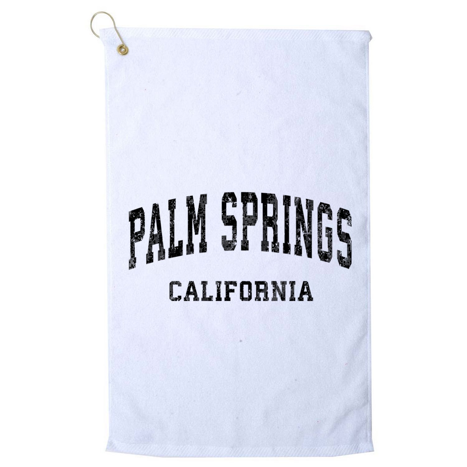 Palm Springs California Ca Vintage Varsity Sports Design Golf Towel