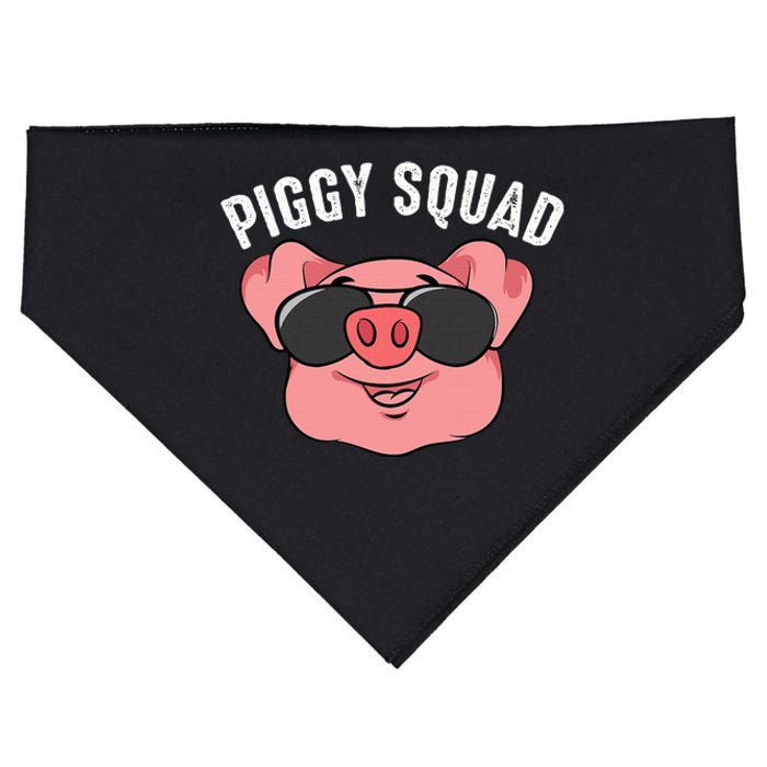 Piggy Squad Cute Pig Farmer Animal Lovers Funny Farm Gift USA-Made Doggie Bandana