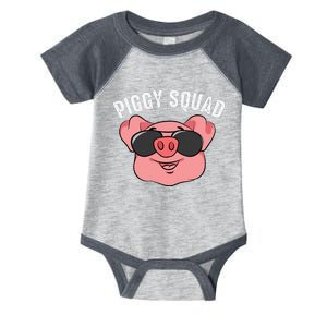 Piggy Squad Cute Pig Farmer Animal Lovers Funny Farm Gift Infant Baby Jersey Bodysuit