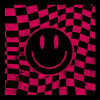 Pink Smile Checkered Retro 16 in Basic Backpack