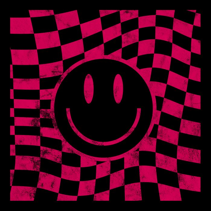 Pink Smile Checkered Retro 16 in Basic Backpack