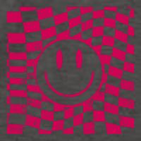 Pink Smile Checkered Retro Vector Backpack