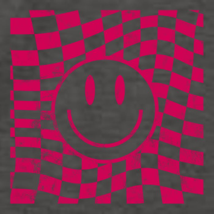 Pink Smile Checkered Retro Vector Backpack