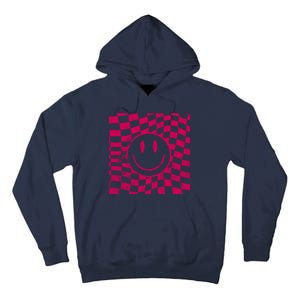 Pink Smile Checkered Retro Tall Hoodie