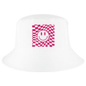 Pink Smile Checkered Retro Cool Comfort Performance Bucket Hat