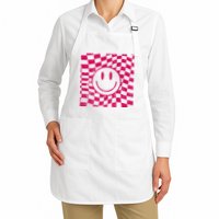 Pink Smile Checkered Retro Apron