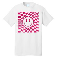 Pink Smile Checkered Retro Tall T-Shirt